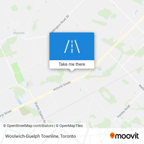 Woolwich-Guelph Townline map