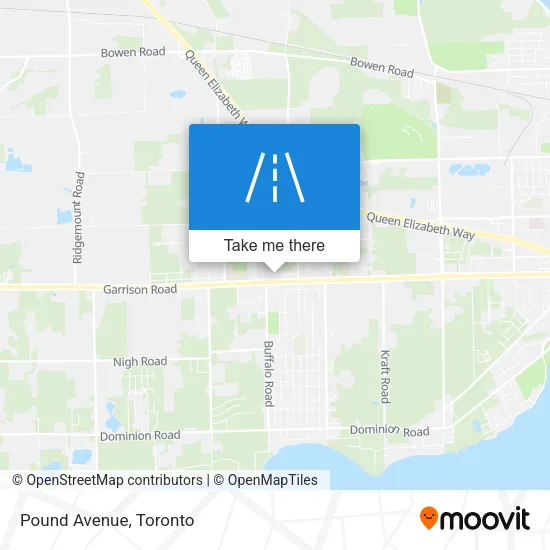 Pound Avenue map