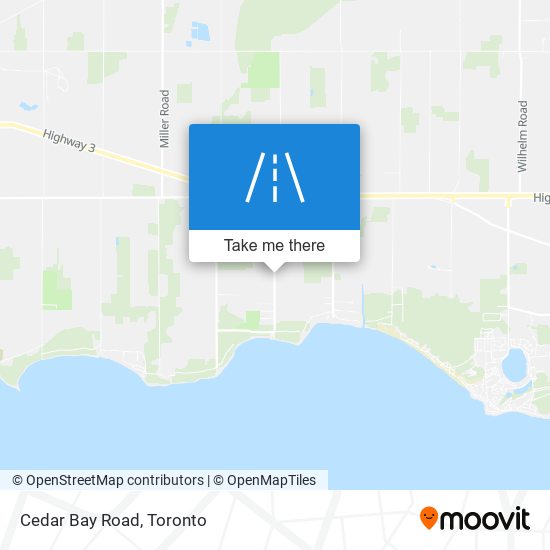 Cedar Bay Road map