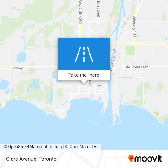 Clare Avenue map