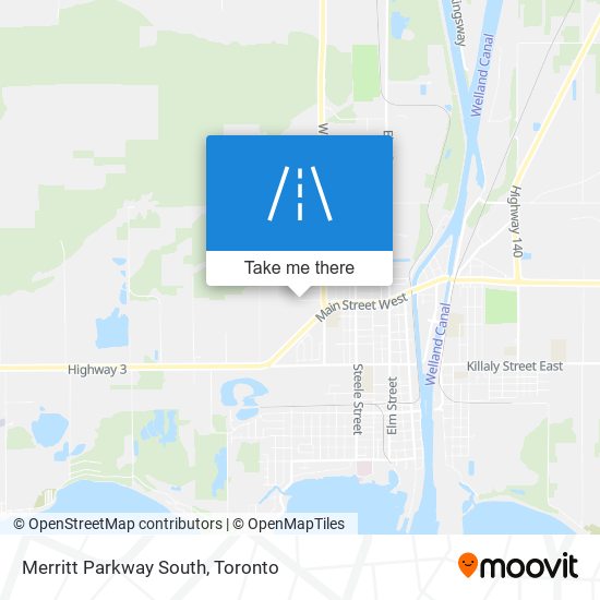 Merritt Parkway South map