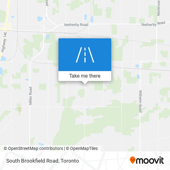 South Brookfield Road map