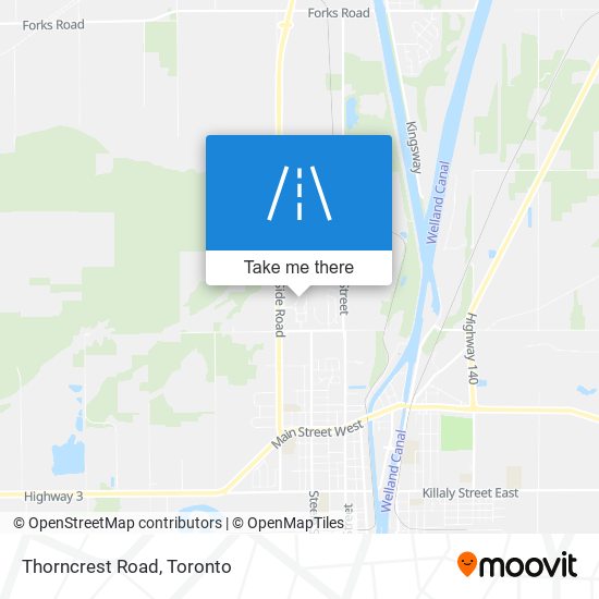 Thorncrest Road map