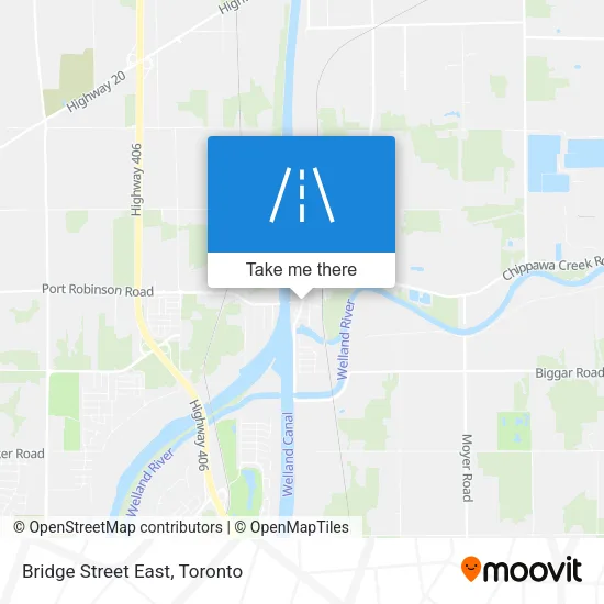 Bridge Street East map