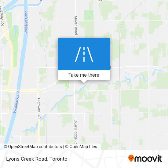 Lyons Creek Road map