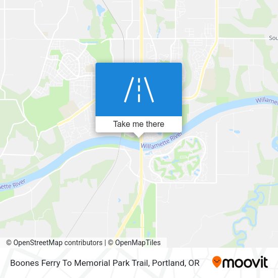 Boones Ferry To Memorial Park Trail map