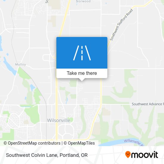 Southwest Colvin Lane map