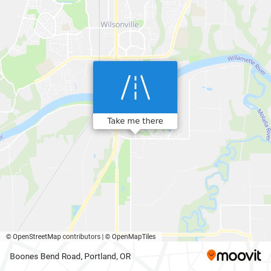 Boones Bend Road map