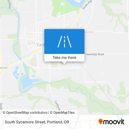 South Sycamore Street map