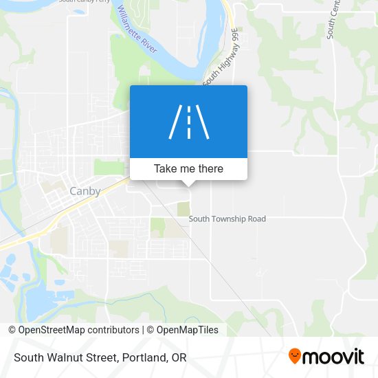 South Walnut Street map