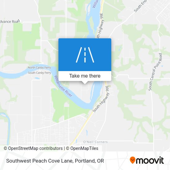 Southwest Peach Cove Lane map