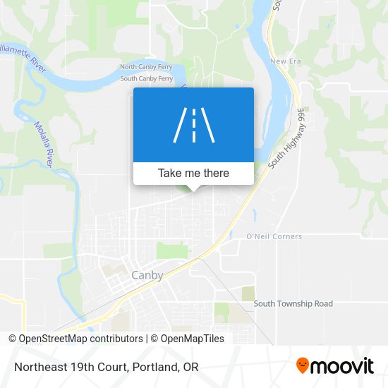 Northeast 19th Court map