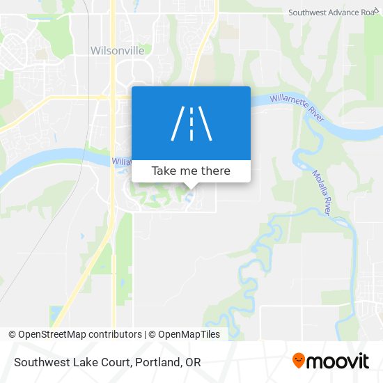 Southwest Lake Court map