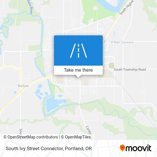 Mapa de South Ivy Street Connector