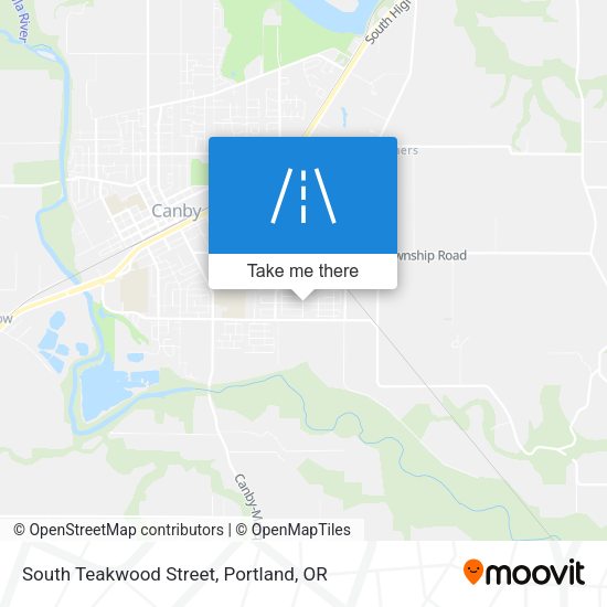 South Teakwood Street map