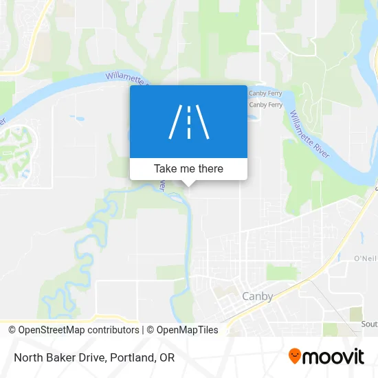 North Baker Drive map