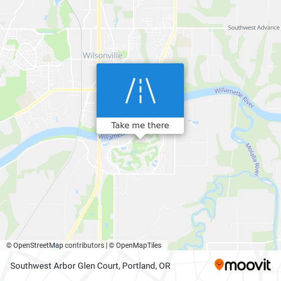 Mapa de Southwest Arbor Glen Court