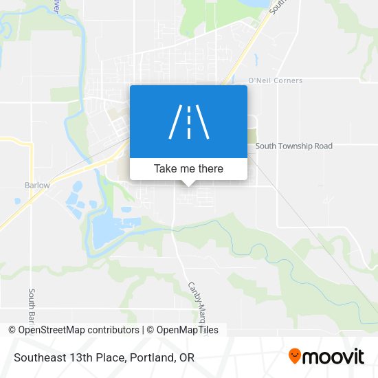 Southeast 13th Place map