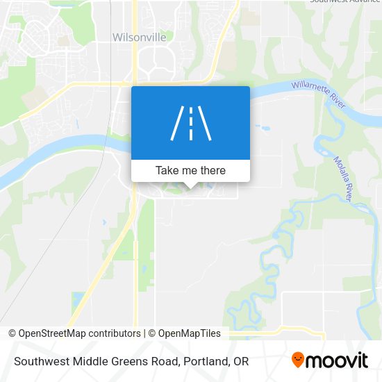 Southwest Middle Greens Road map