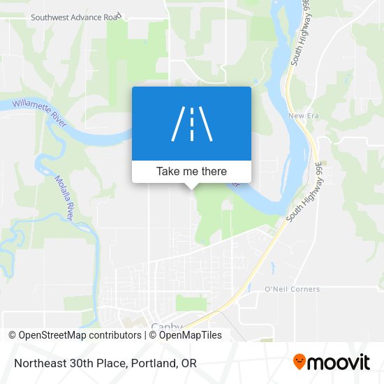 Northeast 30th Place map