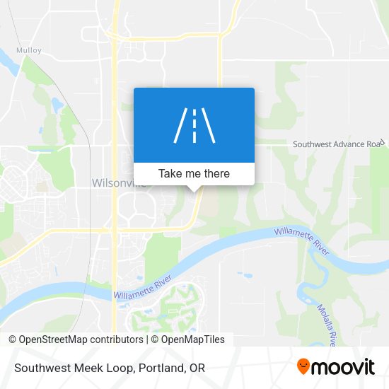 Southwest Meek Loop map