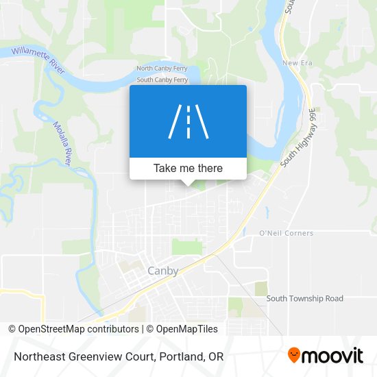 Northeast Greenview Court map