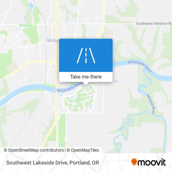 Southwest Lakeside Drive map