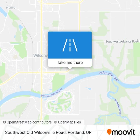 Southwest Old Wilsonville Road map