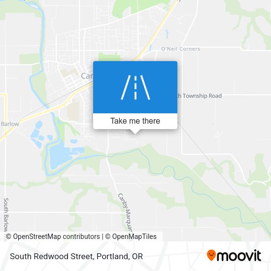 South Redwood Street map