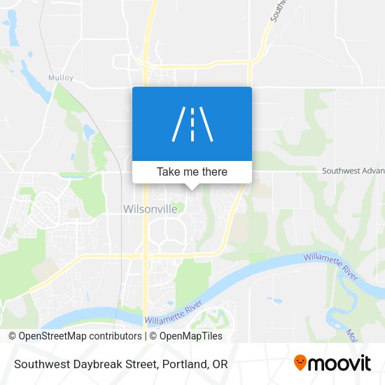 Southwest Daybreak Street map