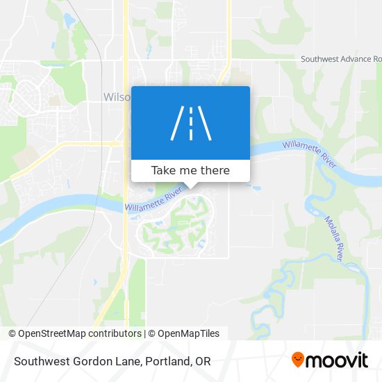 Southwest Gordon Lane map