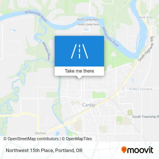 Northwest 15th Place map