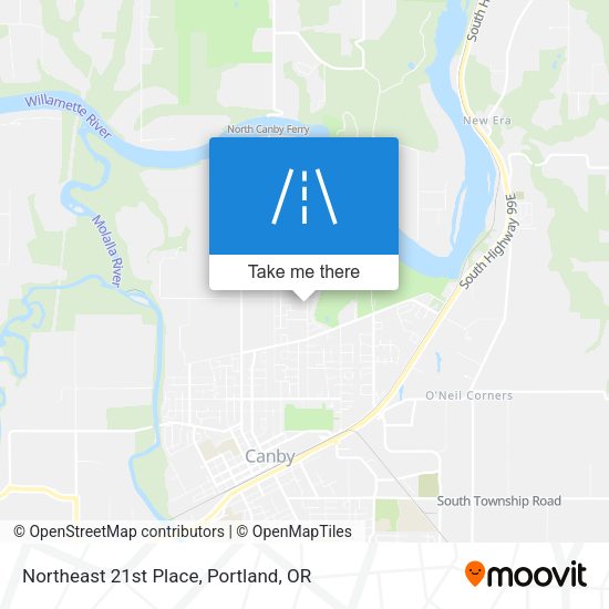 Northeast 21st Place map
