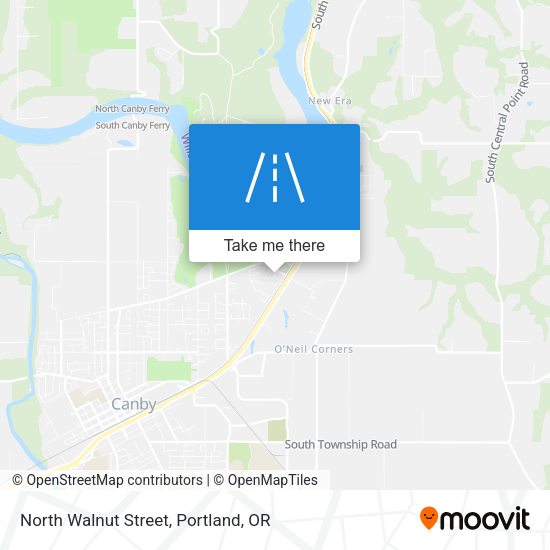 North Walnut Street map