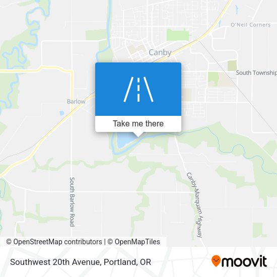 Southwest 20th Avenue map