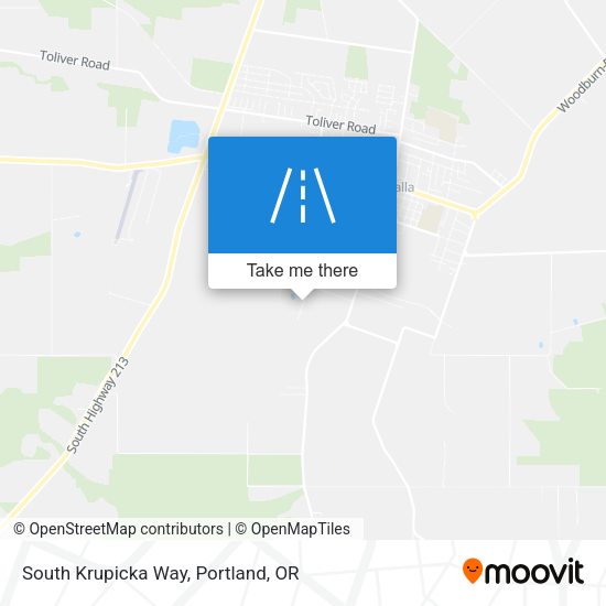 South Krupicka Way map
