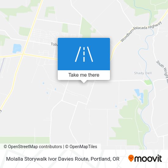 Molalla Storywalk Ivor Davies Route map