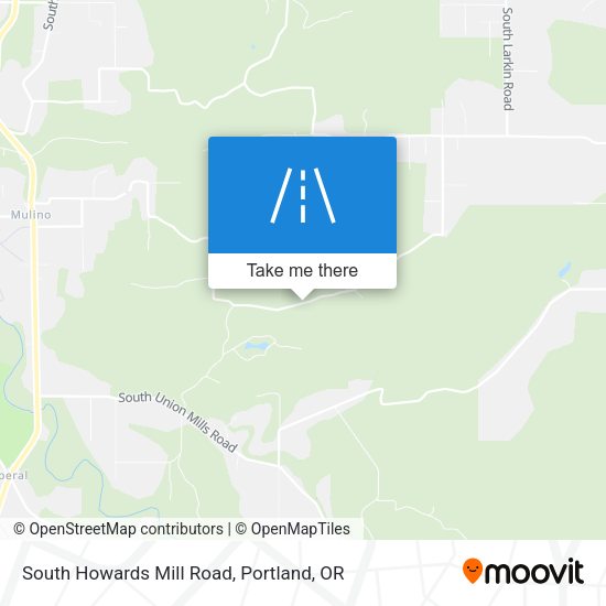 South Howards Mill Road map