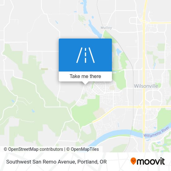 Mapa de Southwest San Remo Avenue