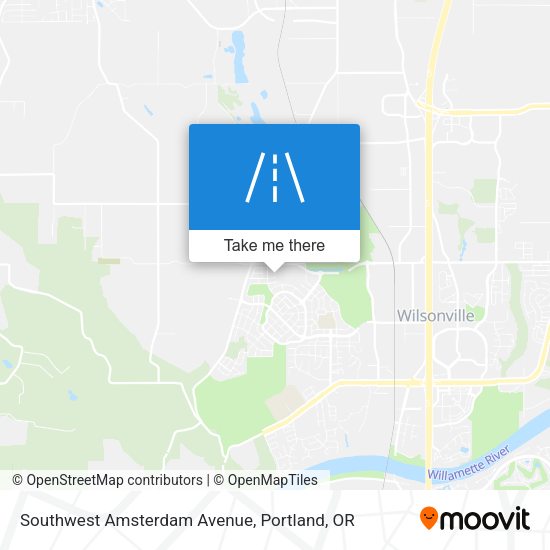 Southwest Amsterdam Avenue map