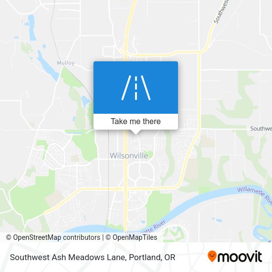 Southwest Ash Meadows Lane map