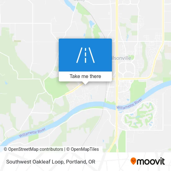 Southwest Oakleaf Loop map