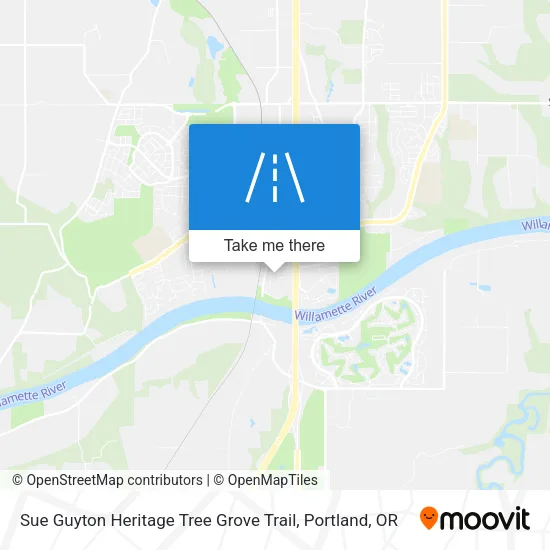 Sue Guyton Heritage Tree Grove Trail map