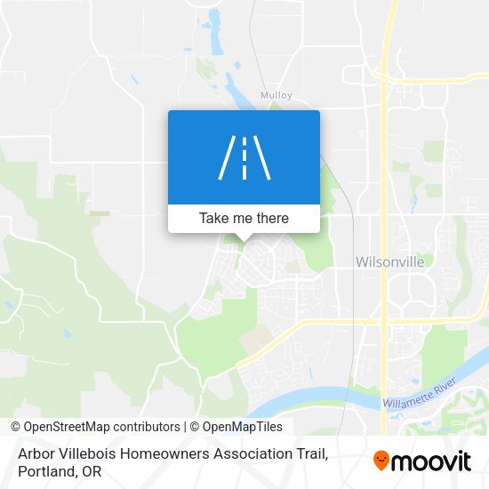 Mapa de Arbor Villebois Homeowners Association Trail