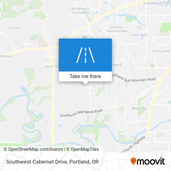 Southwest Cabernet Drive map