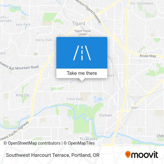 Southwest Harcourt Terrace map