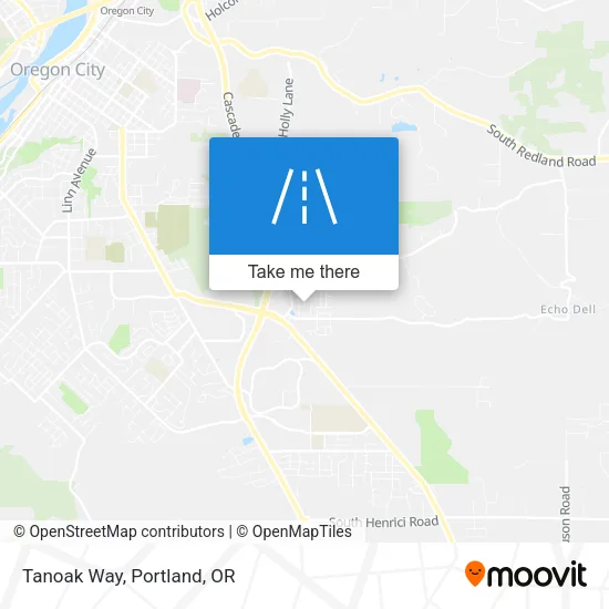 Tanoak Way map