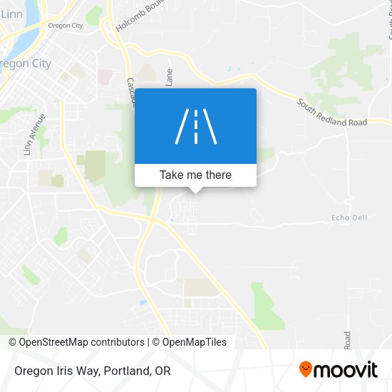 Mapa de Oregon Iris Way