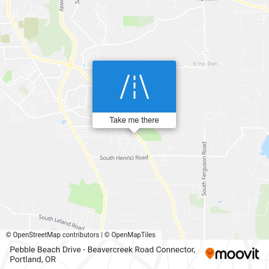 Mapa de Pebble Beach Drive - Beavercreek Road Connector