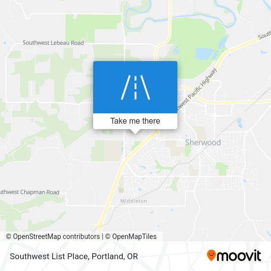 Southwest List Place map